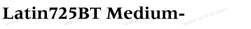 Latin725BT Medium字体转换